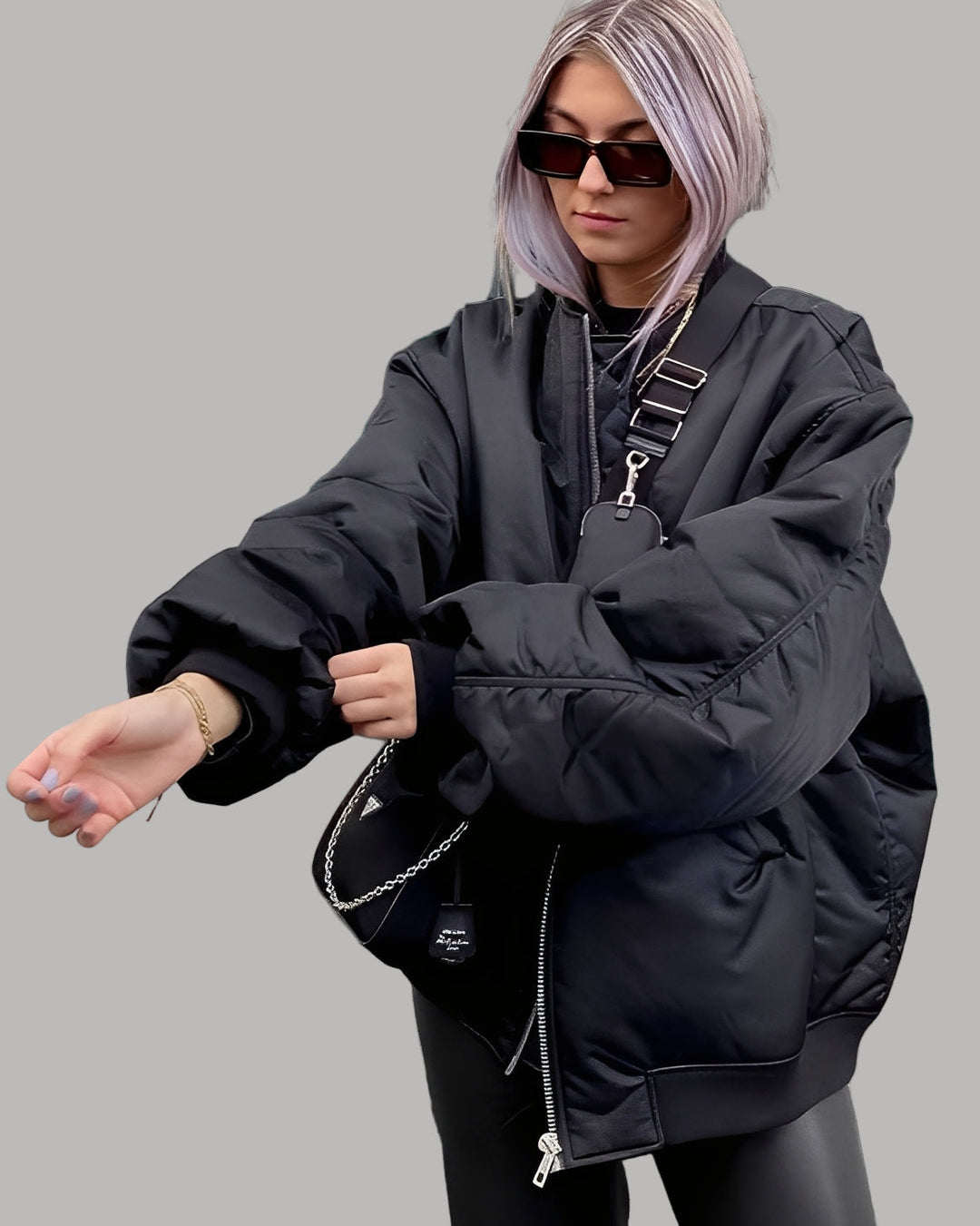 Drune | Lässige Oversize Bomberjacke für Frauen