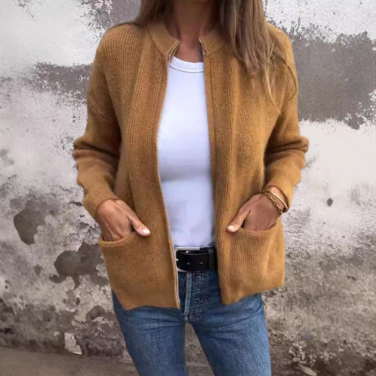 Drune | Superweiche, Warme Strickjacke Mit Reißverschluss