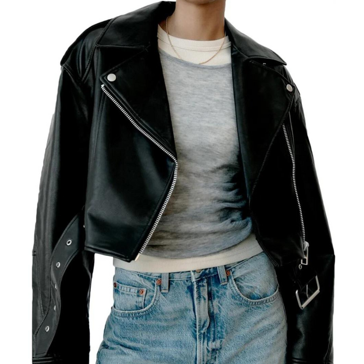 Drune | Slim-Fit-Lederjacke für Frauen