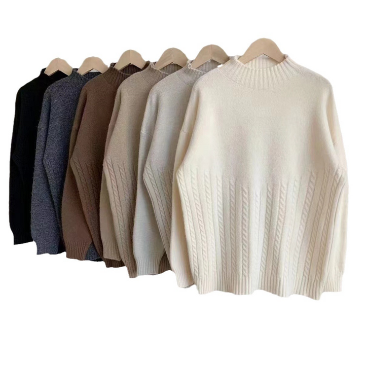 Drune | Moderner Glatter Langarmpullover
