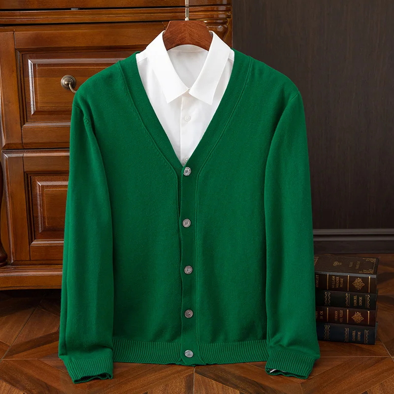 Drune | Herren Strickjacke Mit Knöpfen, Leichter Stoff, Klassischer V-ausschnitt