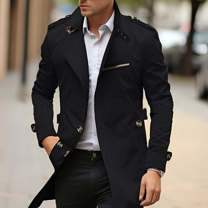 Drune | Eleganter Trenchcoat mit umgekehrtem Kragen für Männer