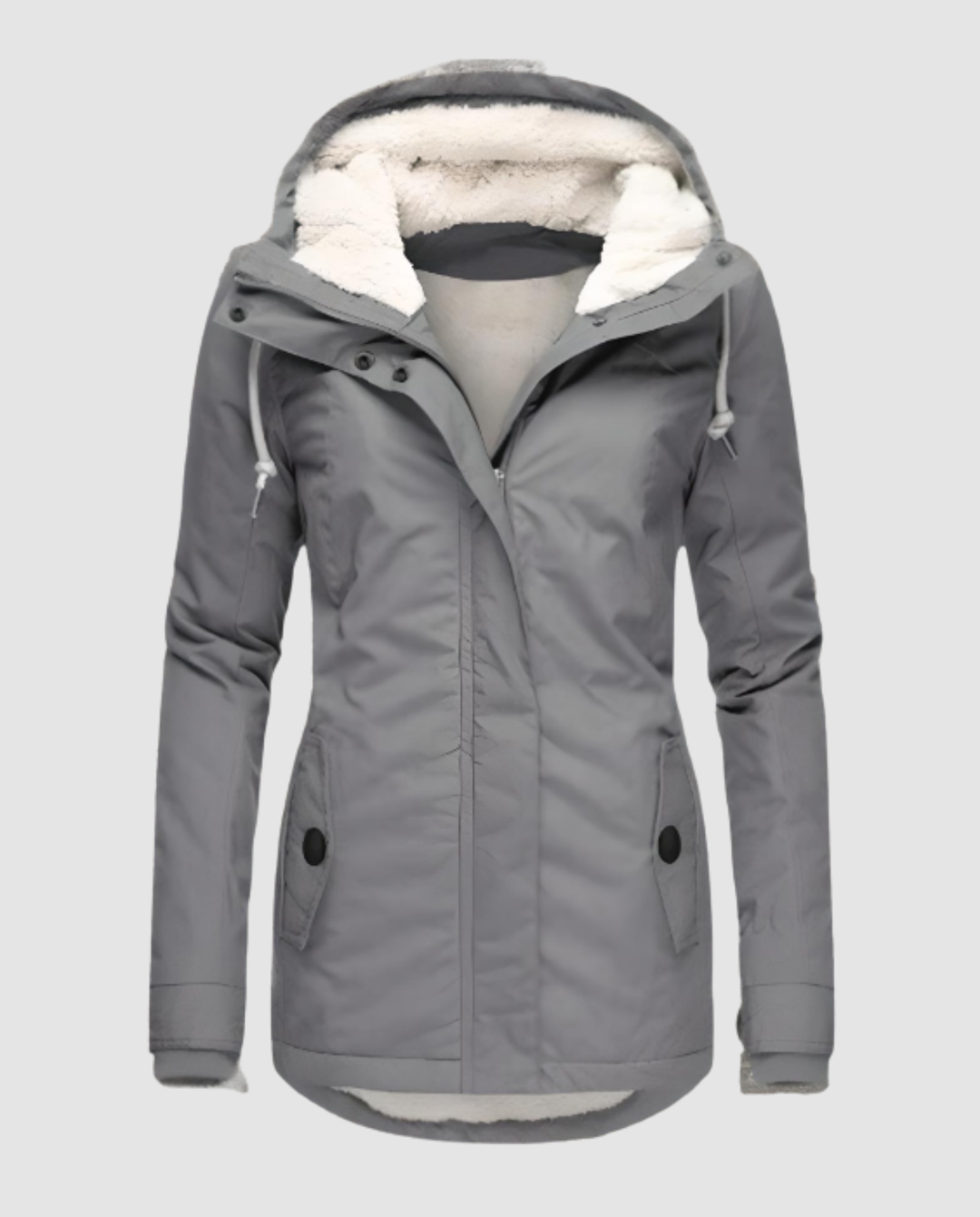 Lange Gefütterte Winterjacke Damen | Drune