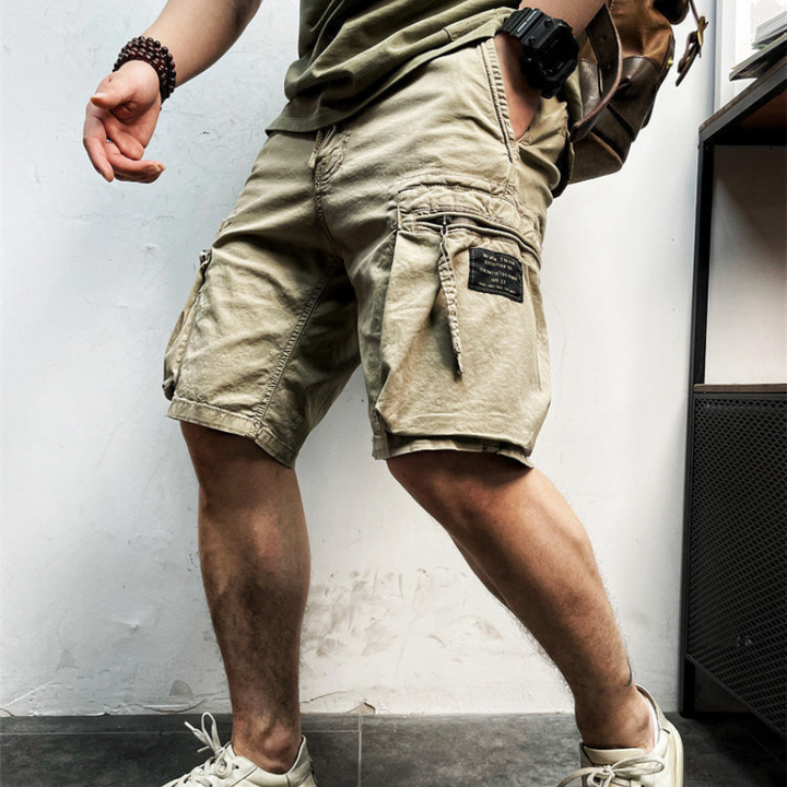 Drune | Kurze Hose Sommer Cargo Shorts für Herren Praktische Taschen
