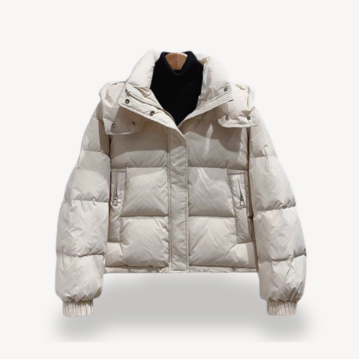 Drune | Übergroße Damen Pufferjacke mit Hohem Kragen und Reißverschluss