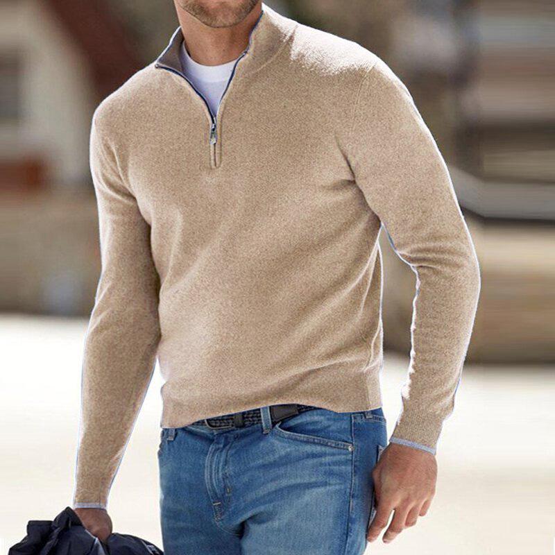 Drune | Klassischer Herren-Pullover mit Reißverschlusskragen