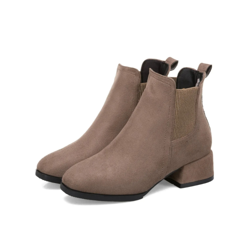 Drune | Elegante Einstieg Ankleboots mit Blockabsatz Damen Ankleboots