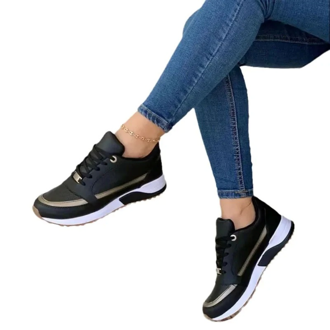 Drune | Sportlicher Stil Leder weiß weich Sohle Damen Schuhe