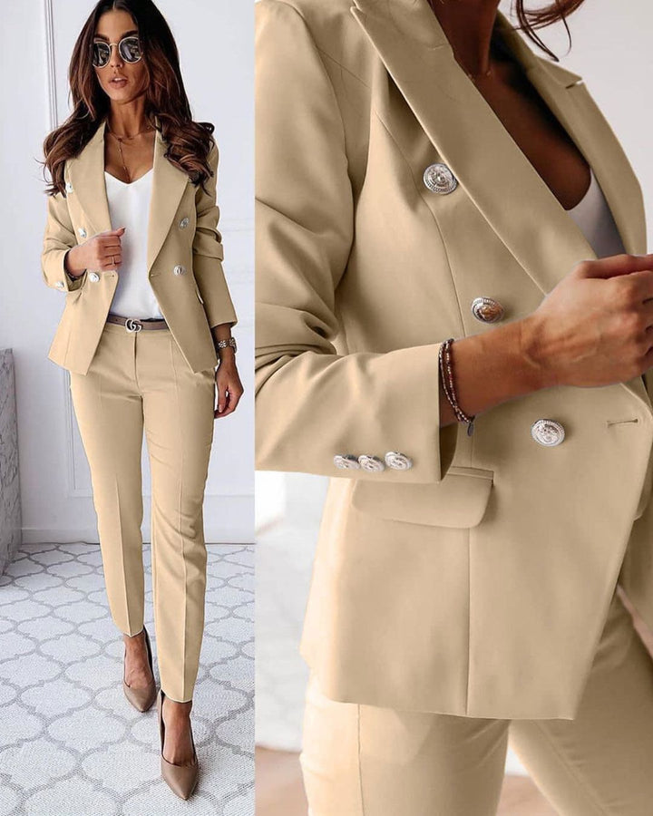 Drune | Damen Satz mit Schickem Knopf Blazer