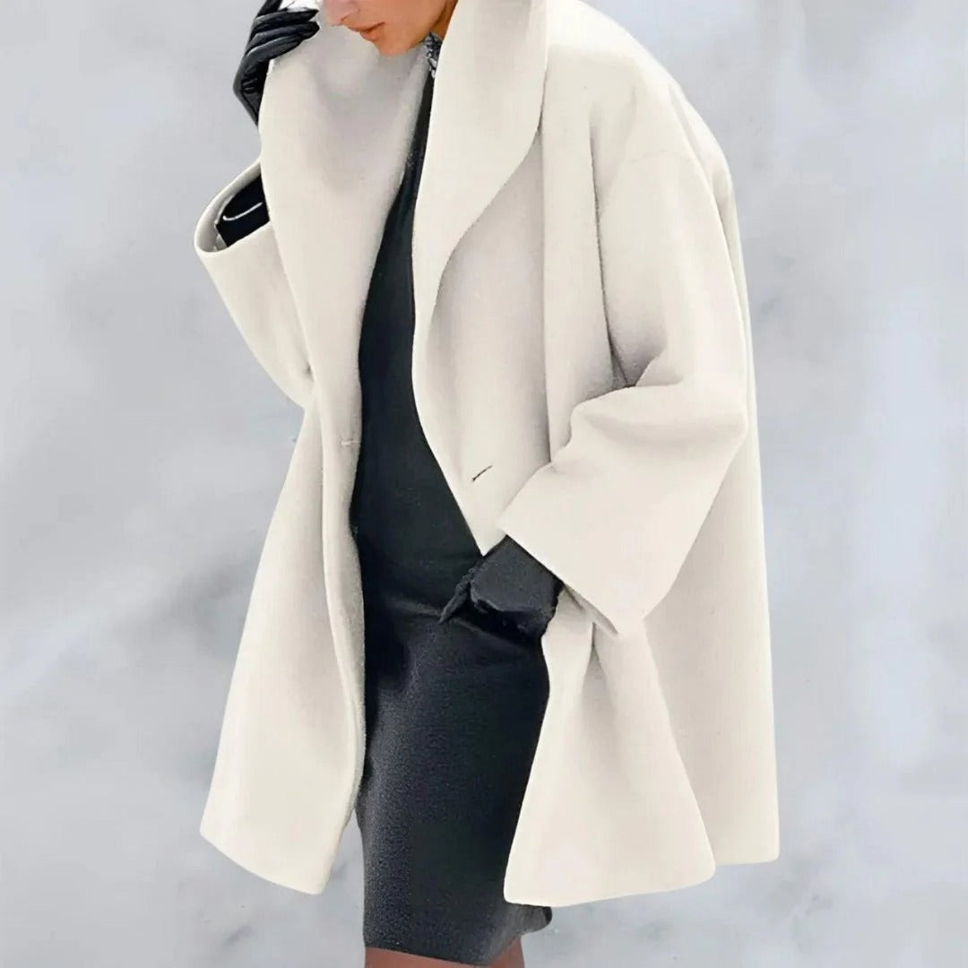 Drune | Eleganter warmer langer Wintermantel mit Knopfverschluss ideal für Herbst/Winter