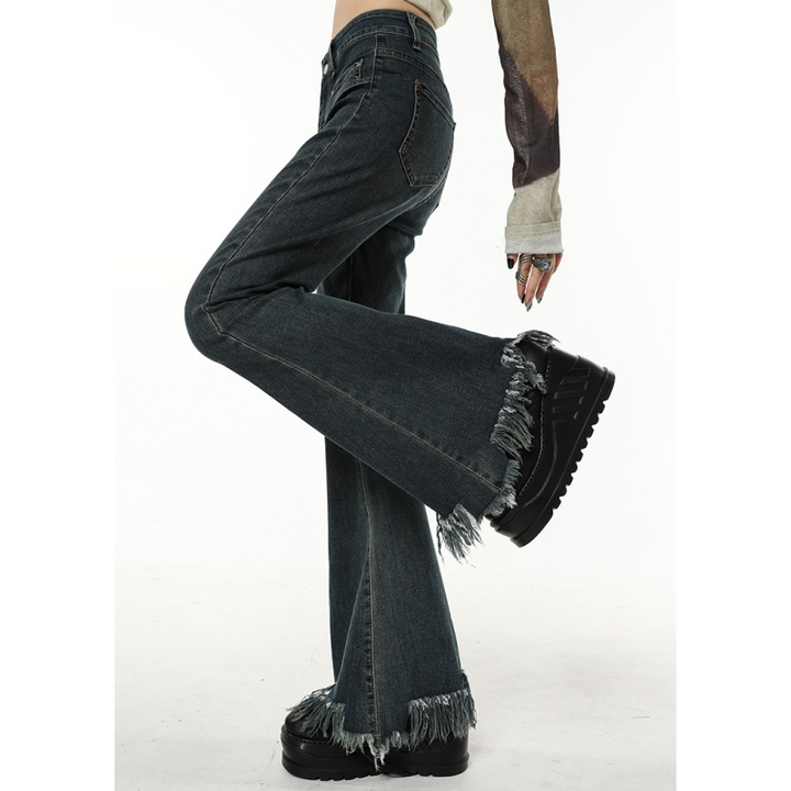 Drune | Schwarze Vintage-Jeans für Damen