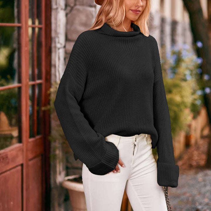 Drune | Schlichter Einfarbiger Strickpullover Für Damen