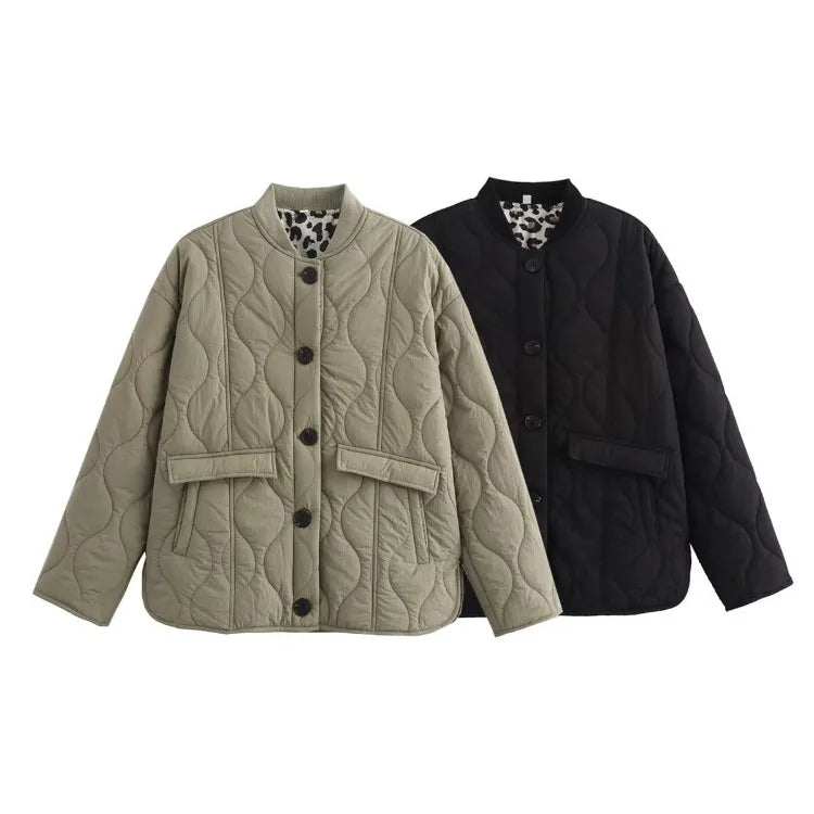 Drune | Jacke mit Leopardenfutter für Damen