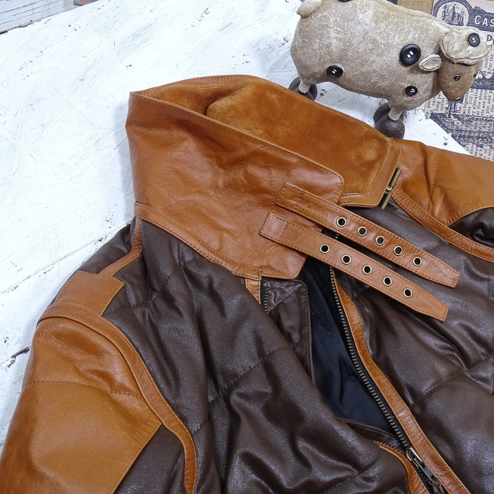 Drune | Pilotenjacke Leder mit Fell Herren