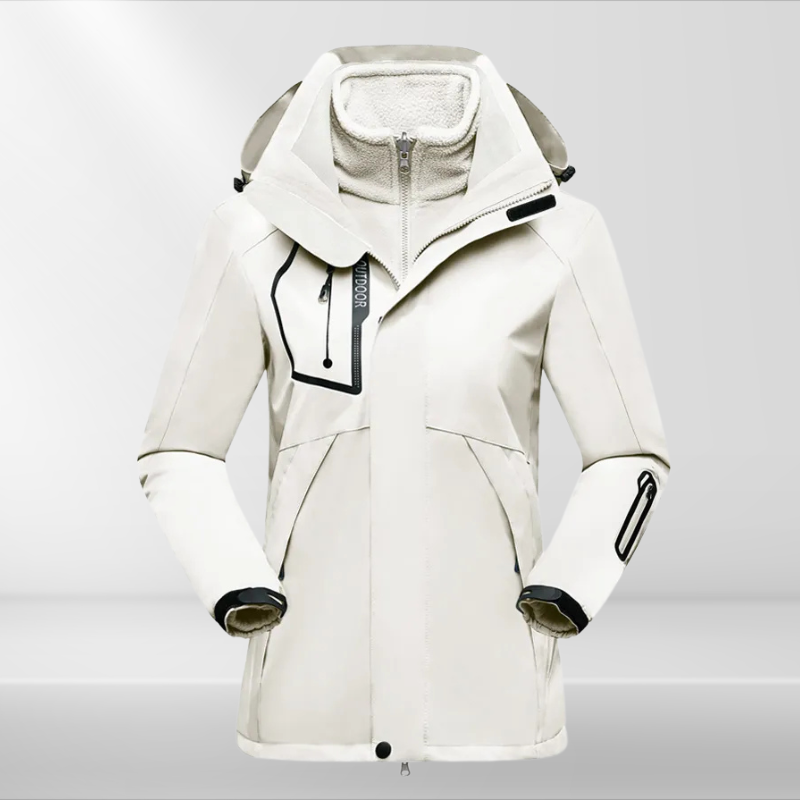 Drune | Outdoor-3-in-1-Wetterschutzjacke für Frauen