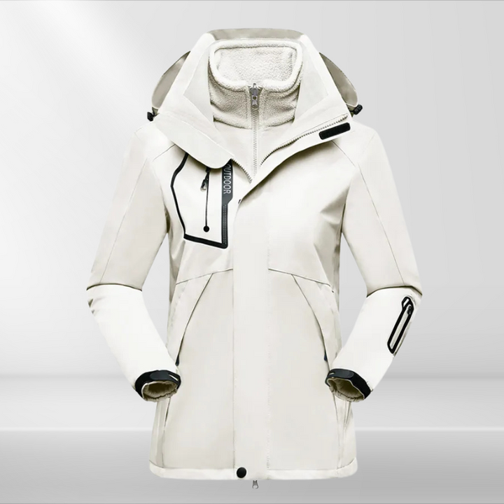 Drune | Outdoor-3-in-1-Wetterschutzjacke für Frauen