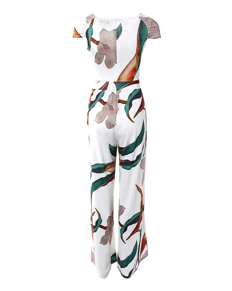 Drune | Elegantes Jumpsuit Kleid mit Blumenmuster