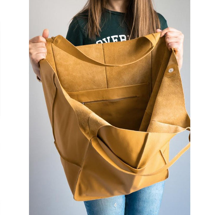 Drune | Überdimensionale Leder Schultertasche für Damen