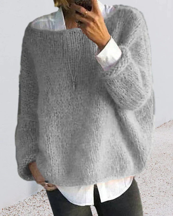 Drune | Mehrfarbiger Off Shoulder Pullover