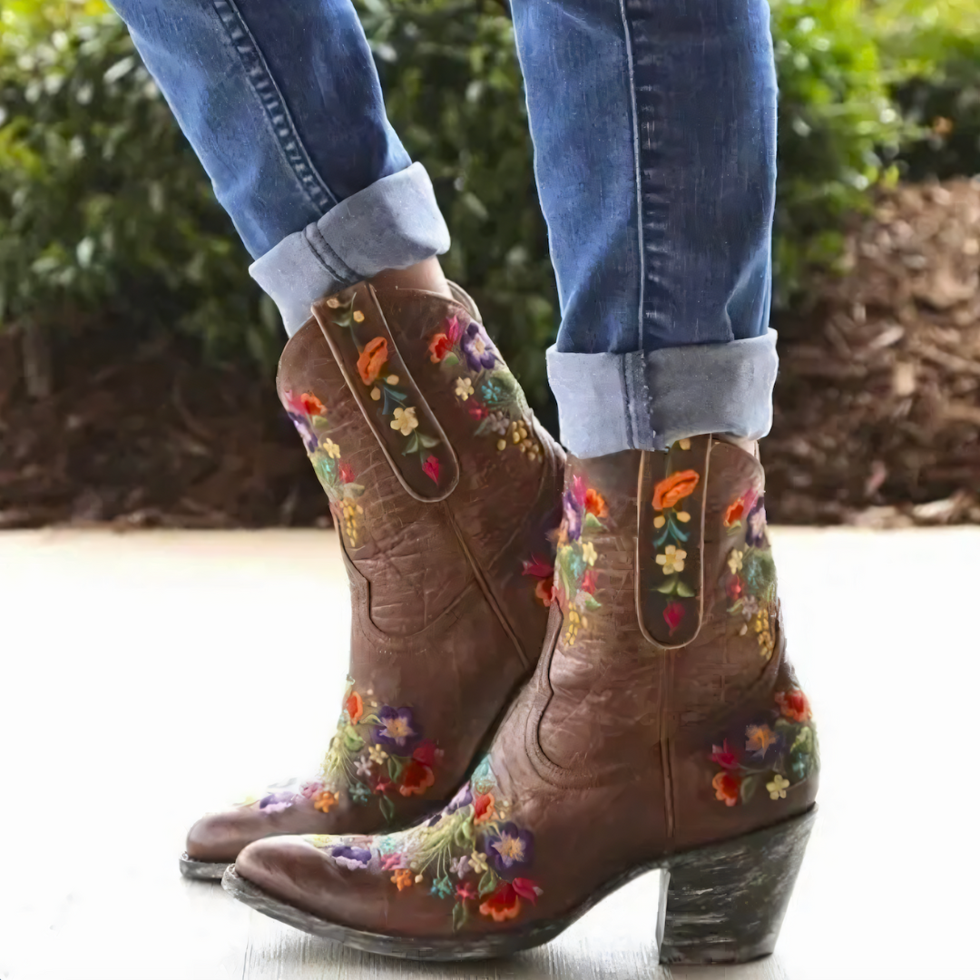 Drune | Wetterfeste Weinlese Cowgirl Stiefel