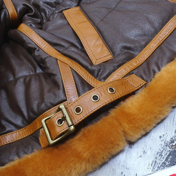 Drune | Pilotenjacke Leder mit Fell Herren
