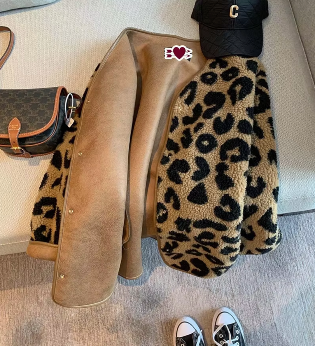 Drune | Stylische Leopardenmuster Fleecejacke