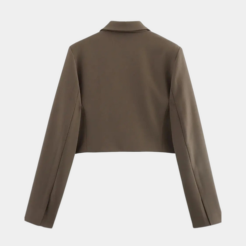 Drune | Cropped Blazerjacke Maßgeschneiderte Langarm Open Front
