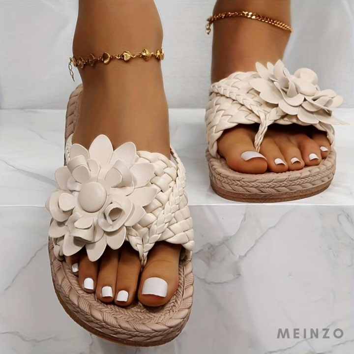 Drune | Damen-Sandalen mit Offener Zehenspitze und Eleganten Geflochtenen Riemen