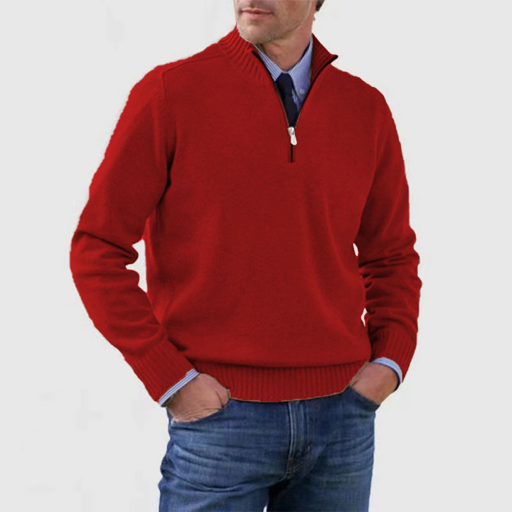 Drune | Eleganter Pullover für Herren mit halbem Reißverschluss