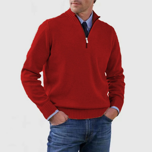 Drune | Eleganter Pullover für Herren mit halbem Reißverschluss