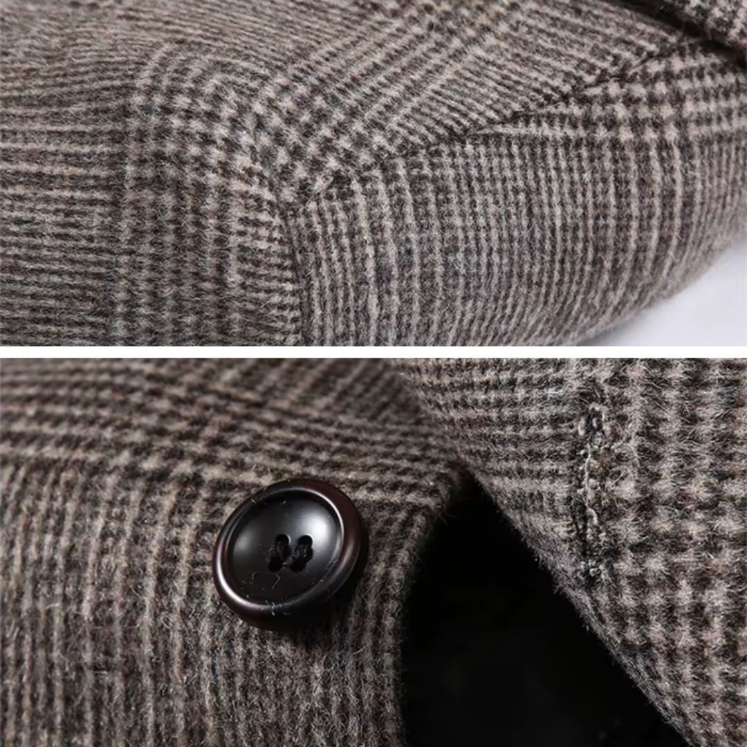 Drune | Karierter Woll-Trenchcoat