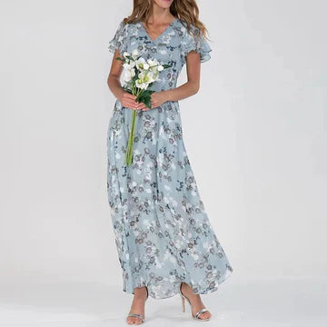 Drune | Langes Sommerkleid mit Blumenmuster