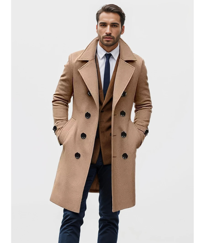 Drune | Eleganter Männer-Doppelreiher-Mantel