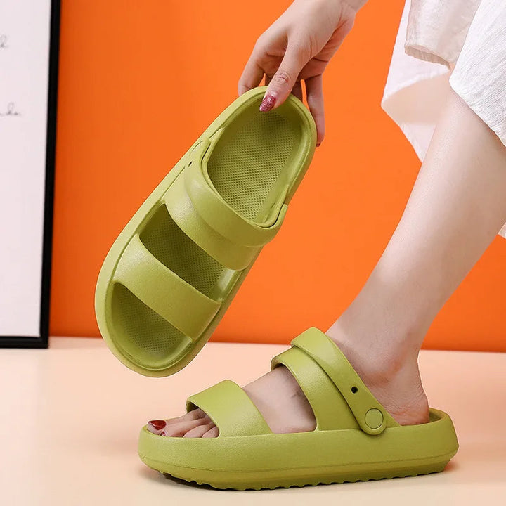 Drune | Orthopädische Sandalen Comfort Plus Pantoletten mit Doppelriemen Gepolsterte, Lässige Slip-On-Sandalen