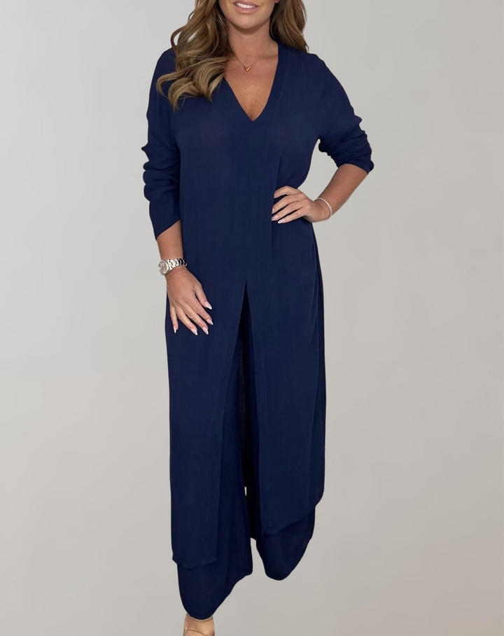 Drune - Langes Top mit elegantem hohem Schlitz