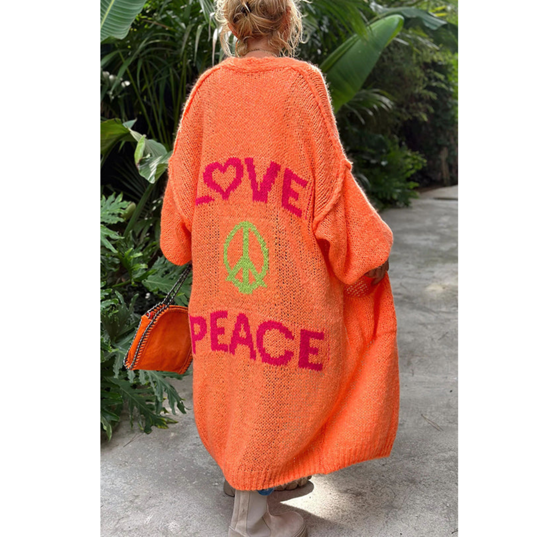 Drune | Stylische peace strickjacke