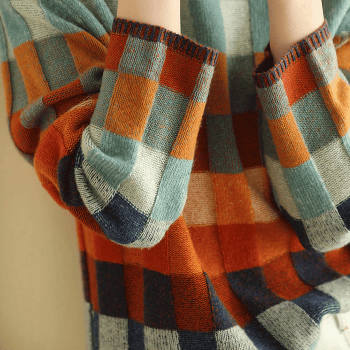 Drune | Sweater - Cashmere Patchwork-Turtleneck-Strick