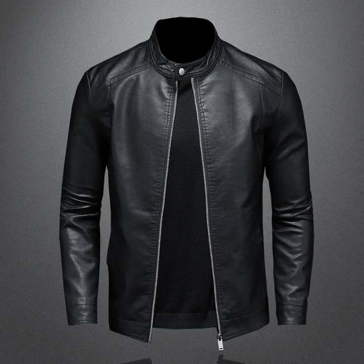 Drune | Slim Fit Wasserdichte Schwarze Motorradjacke Für Herren