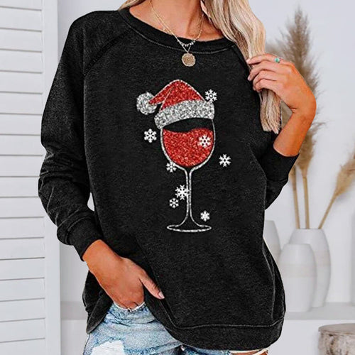 Drune | Festliche Cheers Weinglas Sweatshirt