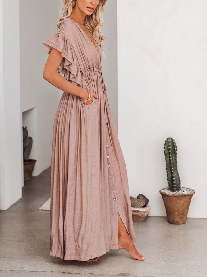Drune | Stil Maxi Kleid mit Flatterärmeln für Frauen