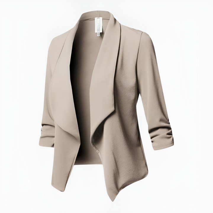 Drune | Damen Cropped Offene Front Blazer - Lange Ärmel