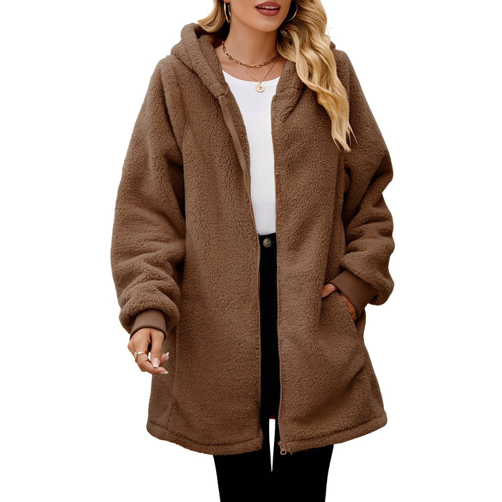 Drune | Bequeme Damen-Fleecejacke mit Kapuze