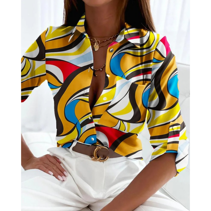 Drune | Elegante Damenbluse Im Business Stil mit Futter