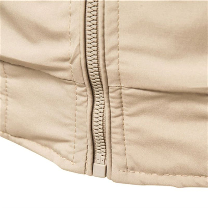 Drune | Herren Winterjacke Mit Vorderem Reißverschluss Und Geripptem Saum