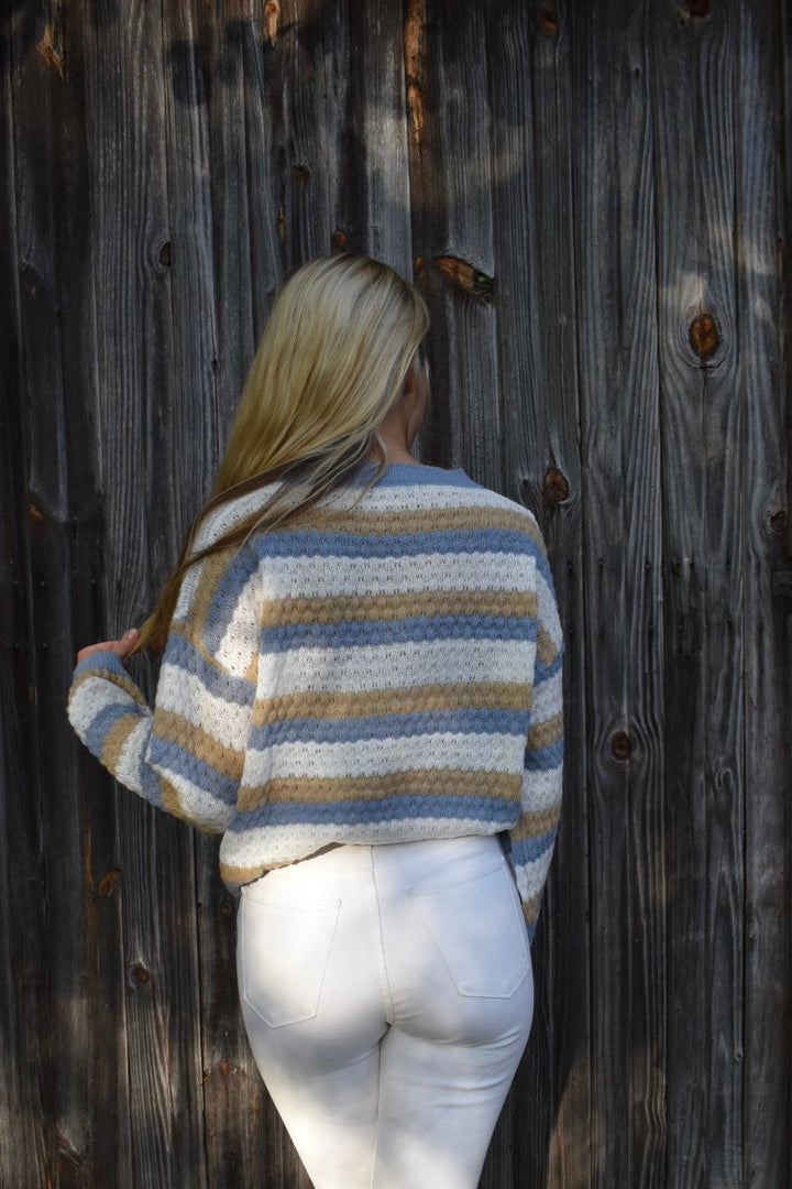 Drune | Bequemer gestreifter Strickpullover ideal für den Winter