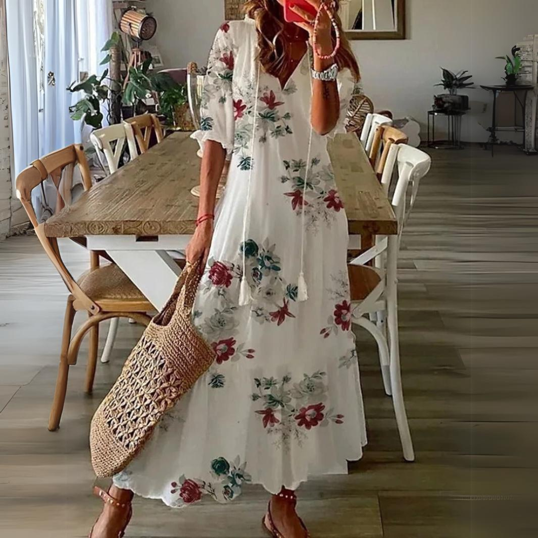 Drune | Maxi Kleid Mit Blumenmuster