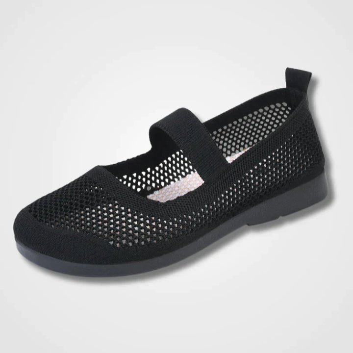 Drune | Orthopädische Luftige Gestrickte Riemenflachschuhe