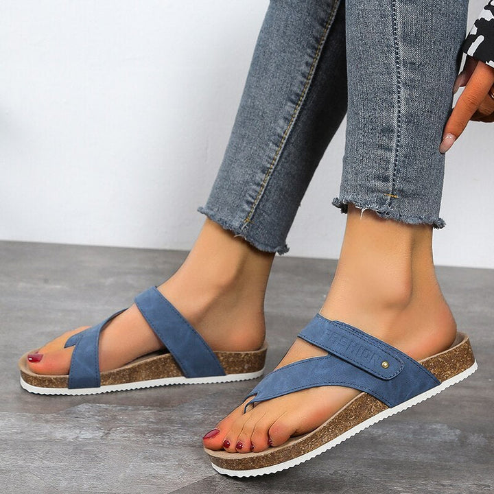 DruneOrthopädische Sandalen mit Offener Zehenpartie und Korksohle
