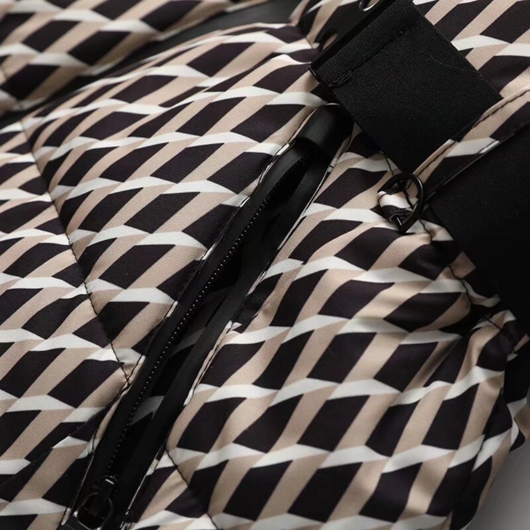 Drune | Damen Kapuzen Gürteltaschen Steppjacke