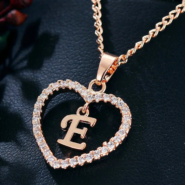 Drune | Buchstaben Zirkon Liebe Kette Schmuck Anhänger